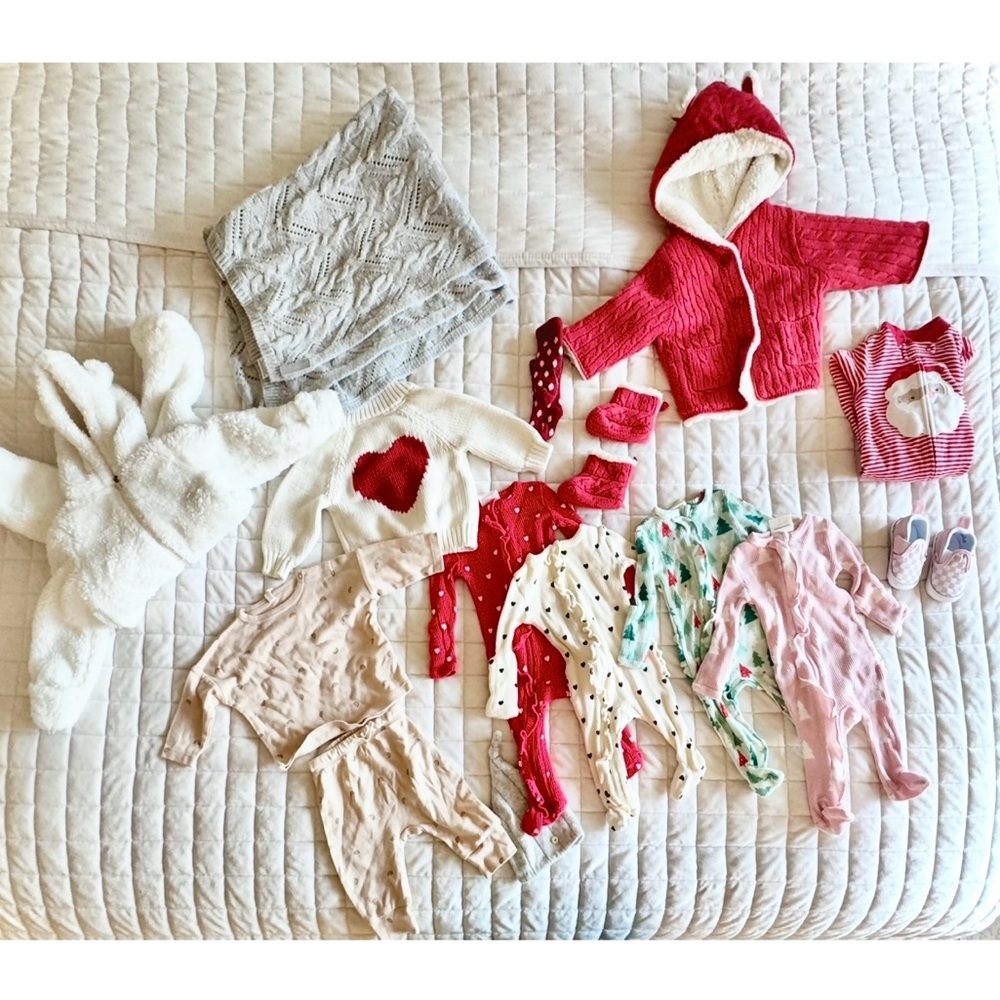 Baby Clothing Bundle Sz 0-3 & 3-6 mo All like New and New!